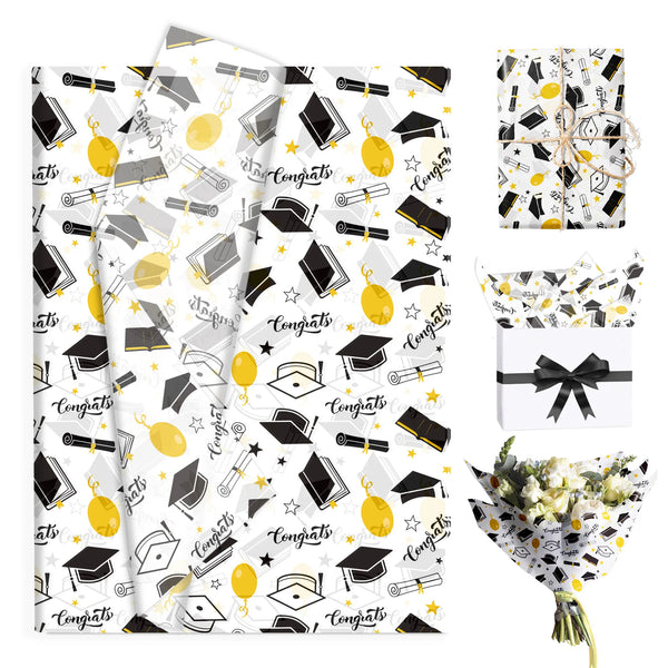 Graduation Gift Wrapping Paper Set for Parties & Presents