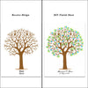 Deux options de design pour un tirage de toile personnalisable, livre d'or empreintes digitales : Recevez le design et finiti