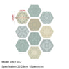 Hexagon Peel-and-Stick Wall & Floor Tiles
