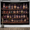 Enchanted Library Staircase Tapestry Wall Hanging