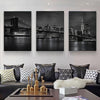 New York City Nightscape Canvas Art – Brooklyn Bridge and Manhattan Skyline