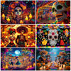 Day of the Dead Skeleton & Floral Backdrop for Party Photo Booth