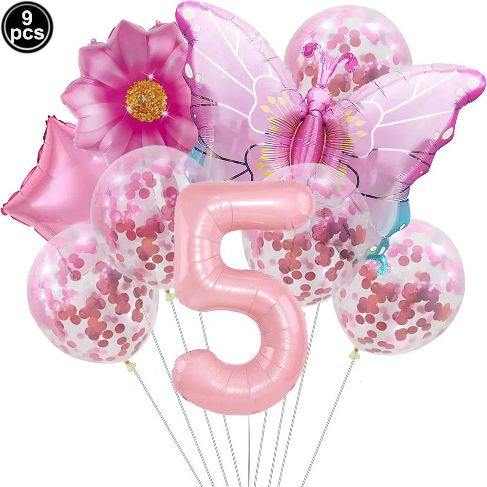 Butterfly Party Supplies Disposable Tableware Set for Birthday & Baby Shower