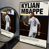 Poster featuring Kylian Mbappé in a white jersey with the number 9, titled Donatello 1998.