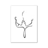 Black line art drawing of a couple kissing, minimalist style.