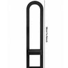 Black rustic arch wooden wall shelf with a rectangular base