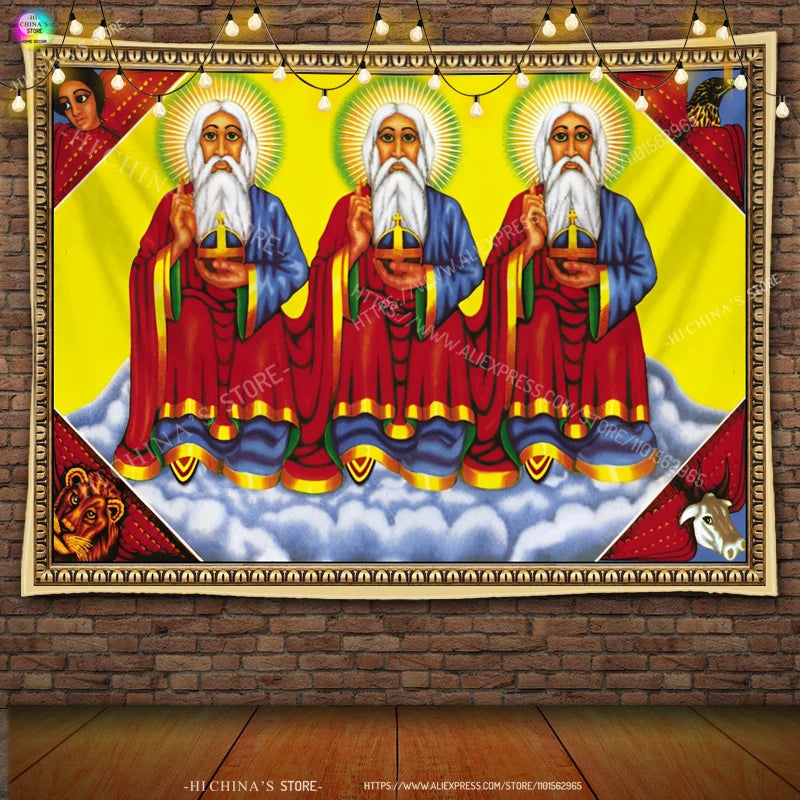 Virgin Mary & Jesus Nativity Wall Tapestry
