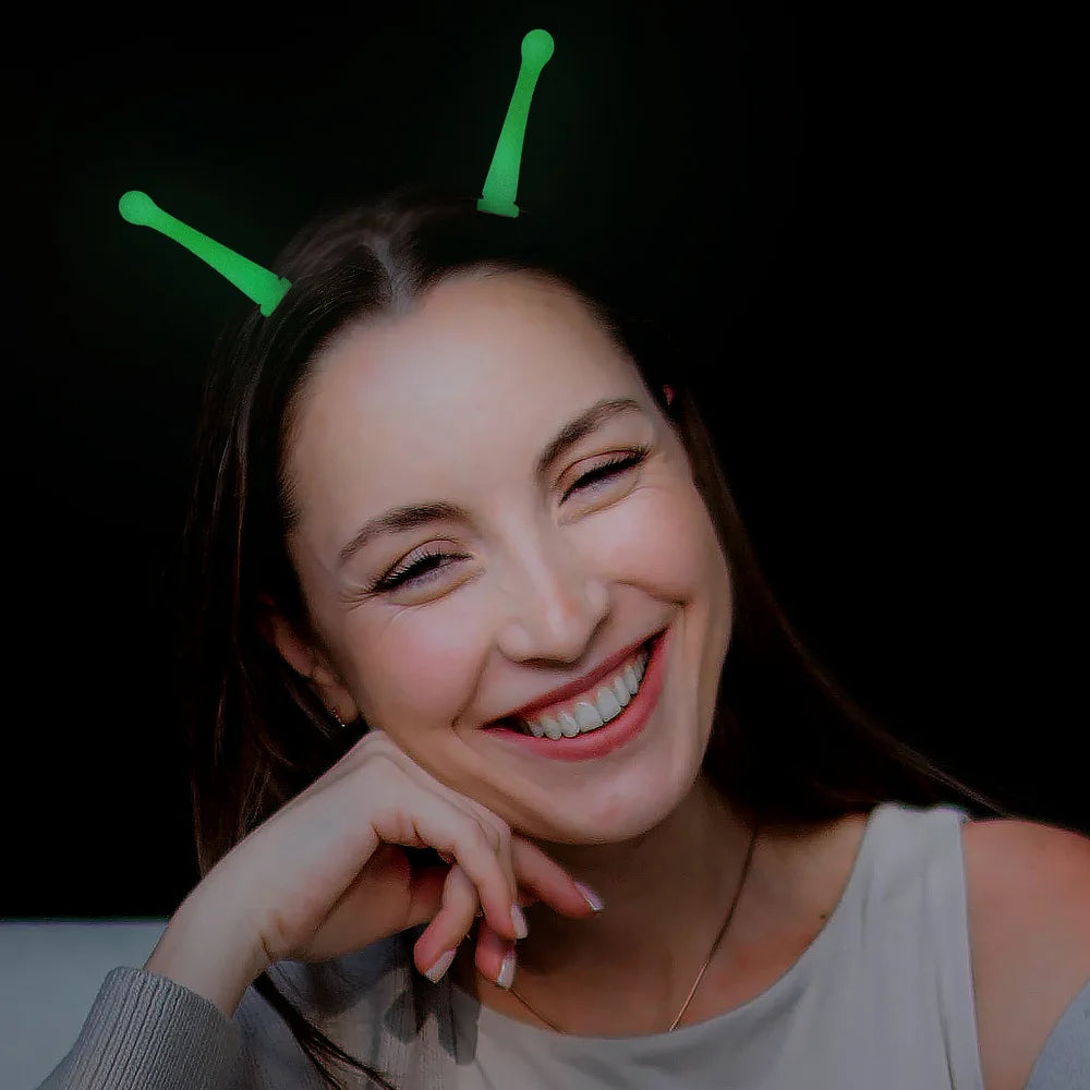 Glowing Alien Antenna Headband for Halloween & Cosplay