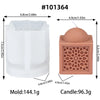 A silicone mold and a finished candle are shown side by side for the Ramadan Mosque theme.