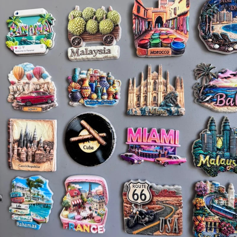 Scenic Souvenir Fridge Magnets – World Travel Collection