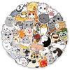 A collection of funny cartoon cat meme stickers featuring various cats in different expressions and poses.