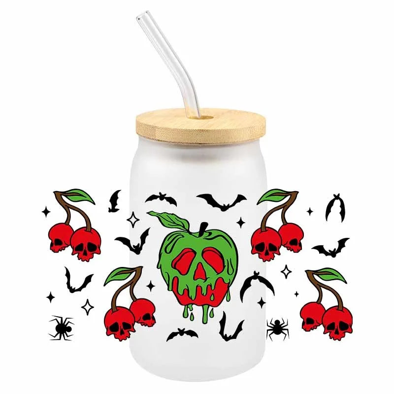 Halloween Spooky UV DTF Cup Wraps – 3D Cartoon Stickers