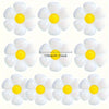 A set of white and yellow daisy-shaped balloons for summer celebrations.