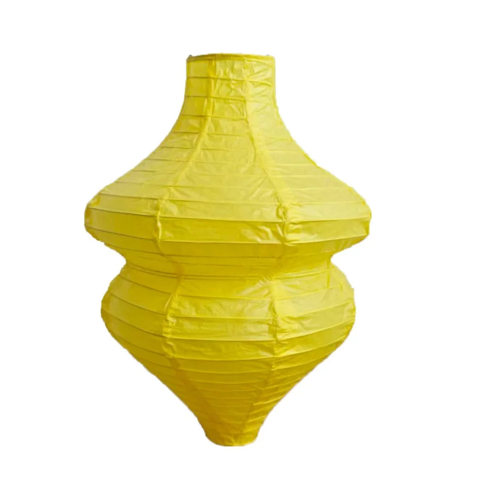 Linterna de botella de flores vintage hecha a mano en amarillo brillante