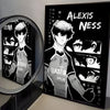 A canvas print featuring the character Alexis Ness from Blue Lock anime, rendered in a dark and dramatic style.