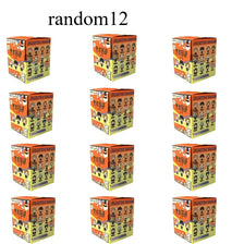 A collection of Jujutsu Kaisen blind box collectible figures packaged in cardboard boxes.