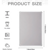 A rectangular, silver metal sign with a smooth finish and rounded edges.