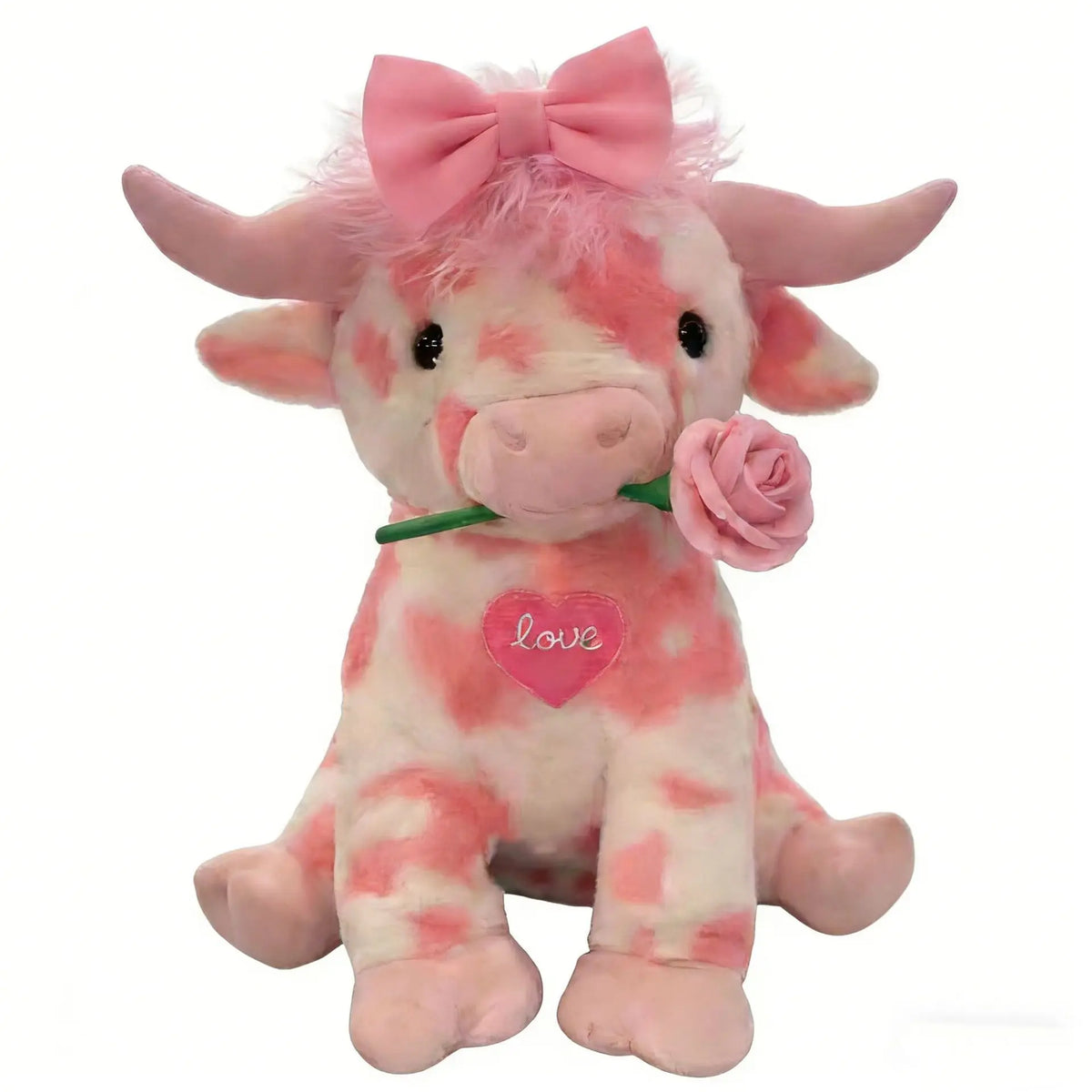 Pink Highland Cow Plush Toy – Soft Cuddly Stuffed Animal