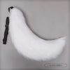 White fluffy cosplay head with black strap and detachable paws
