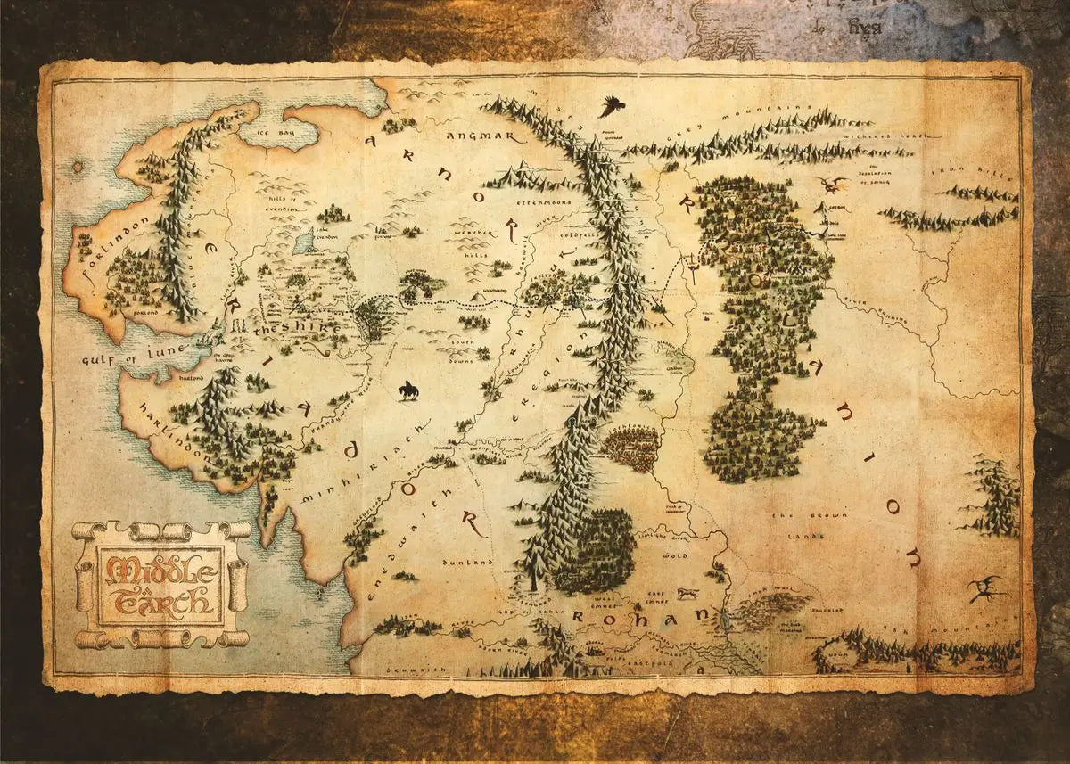 Vintage retro world map canvas wall art showing an old-style map of Europe and surrounding regions.