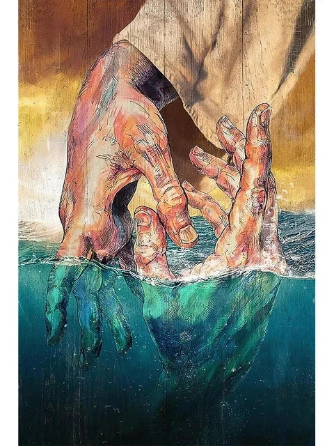Jesus Christ Sacred Art Canvas Print – Modern Christian Wall Decor