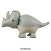 A gray dinosaur-shaped balloon decoration kit with a banner and standing balloons.