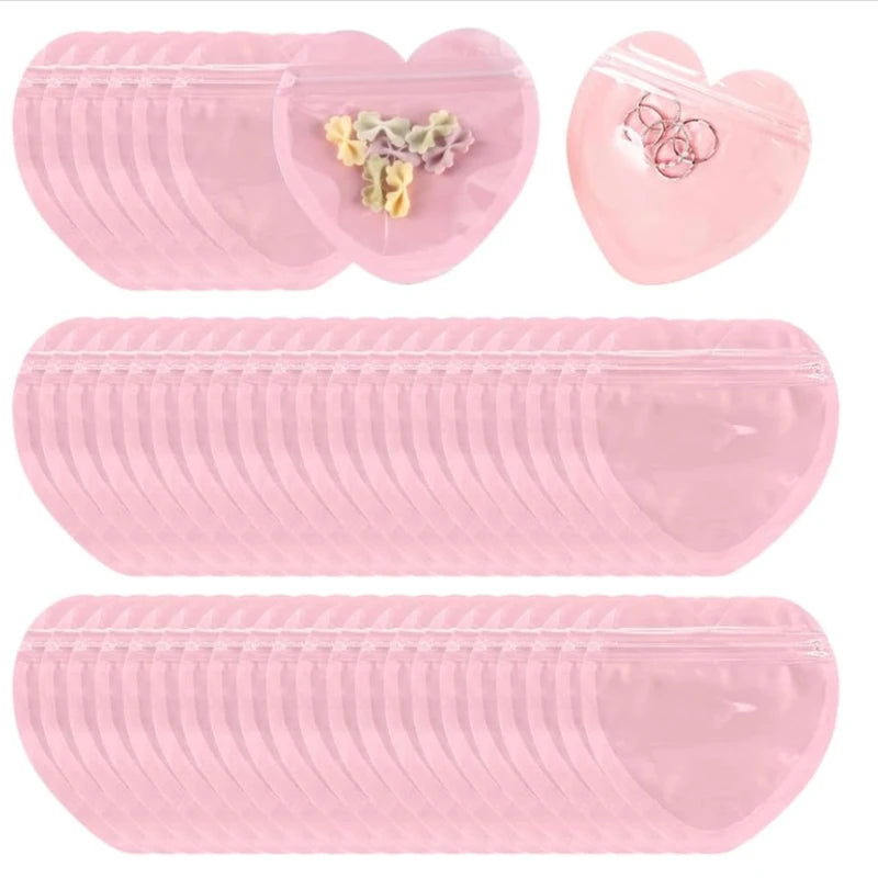 Heart-Shaped PVC Jewelry Storage Pouch