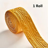 One roll of gold decorative self-adhesive PE foam edge banding trim for walls and door frames.