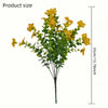 A bundle of yellow artificial daisy flowers on a green stem.