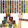 A collection of Five Nights at Freddy's themed birthday party supplies, including various character figures and decorations.
