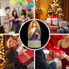 A close-up of an illuminated Jesus Christ night light for bedside, shown in various contexts.