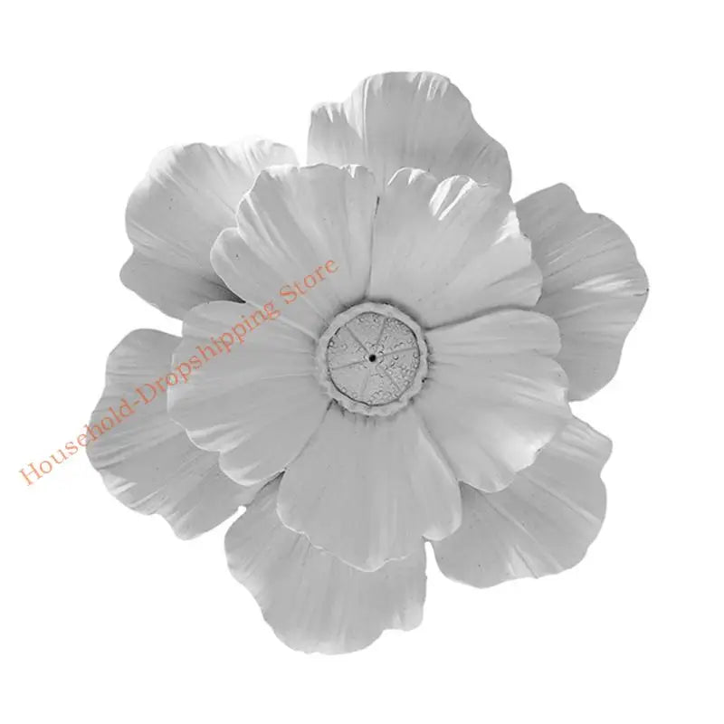 White layered resin floral wall decor flower