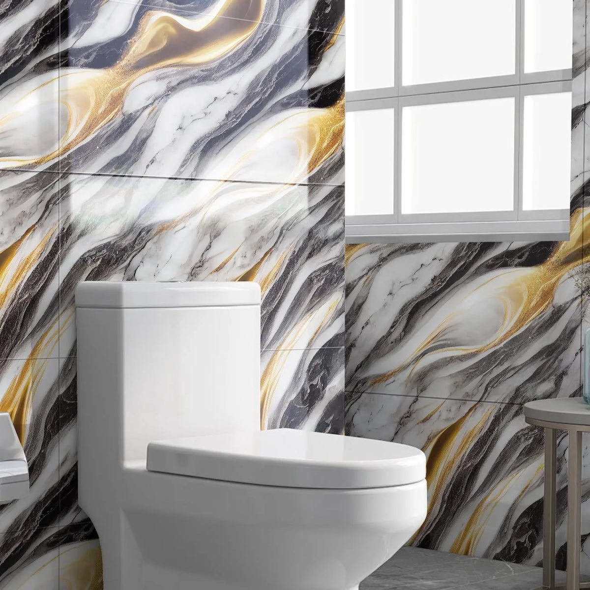 Peel-and-Stick Marble Wall Sticker for Home Decor