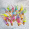 Retro Troll Dolls with Colorful Hair – Set of 10 Mini Figures for Parties and Decor