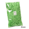 Bag of green lafite crinkle paper shreds for gift boxes and party decor