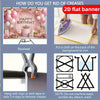 2D flat banner showing how to get rid of creases with an iron and laundry symbols