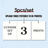 Instructions for ordering a custom canvas print set of three pictures