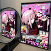 Anime wall art poster featuring characters from Soul Eater in a vertical layout with pink and black tones