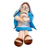 A plush doll set of Jesus and Mary with blue and white robes