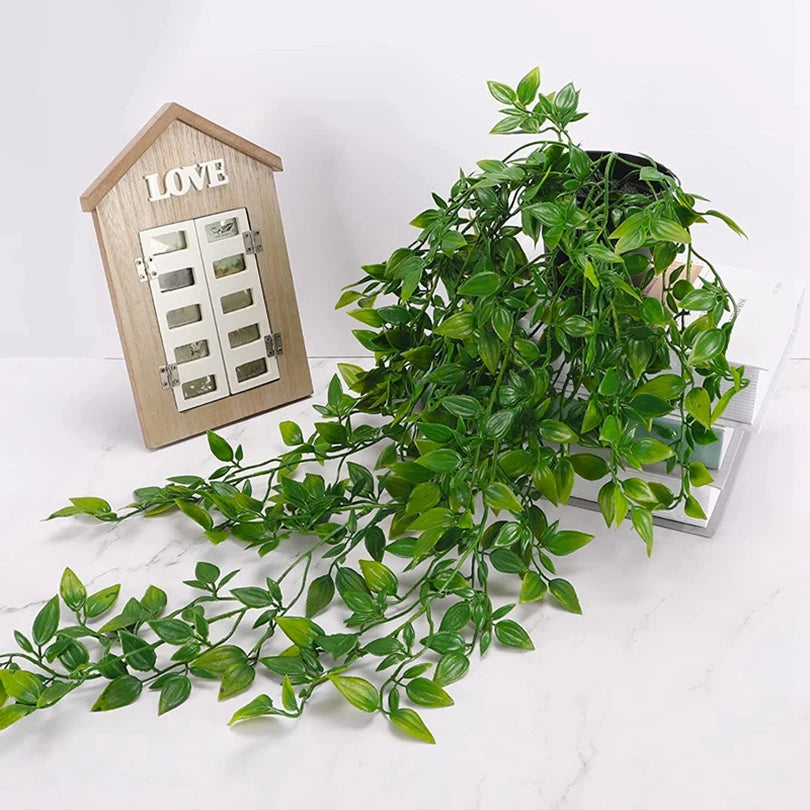 Artificial ivy garland with a pot used for home and event decoration