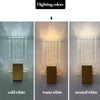 Three lighting colors of modern bubble crystal LED wall sconces shown in cold white, warm white, and neutral white.