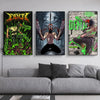 Three framed canvas prints featuring Denji from Chainsaw Man anime art in various styles