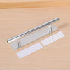 Silver self-adhesive cabinet handles or no-drill pulls for drawers and wardrobes