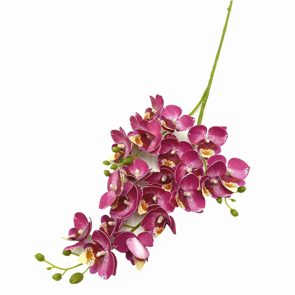 A stem of Lifelike Butterfly Orchid with 21 blooms showing vibrant pink and purple flowers.