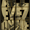 A sepia-toned poster featuring the text ALL EYEZ ON ME by Tupac