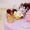 Mini Pearl Crown Cake Toppers for Weddings & Parties