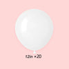 Matte White Balloon Variety Pack for Parties and Events