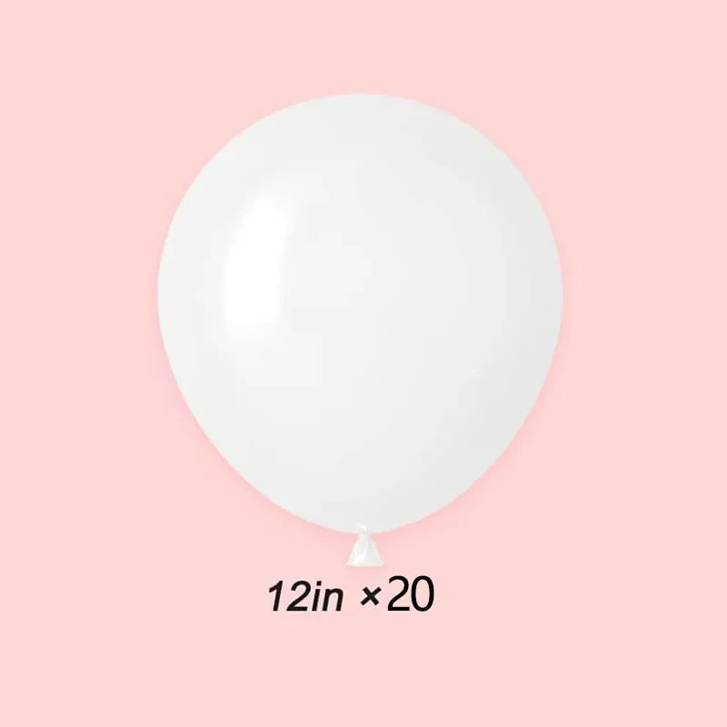 Matte White Balloon Variety Pack for Parties and Events