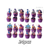 A set of 24 anime hunter girl cake toppers featuring various characters in purple and pink packaging.