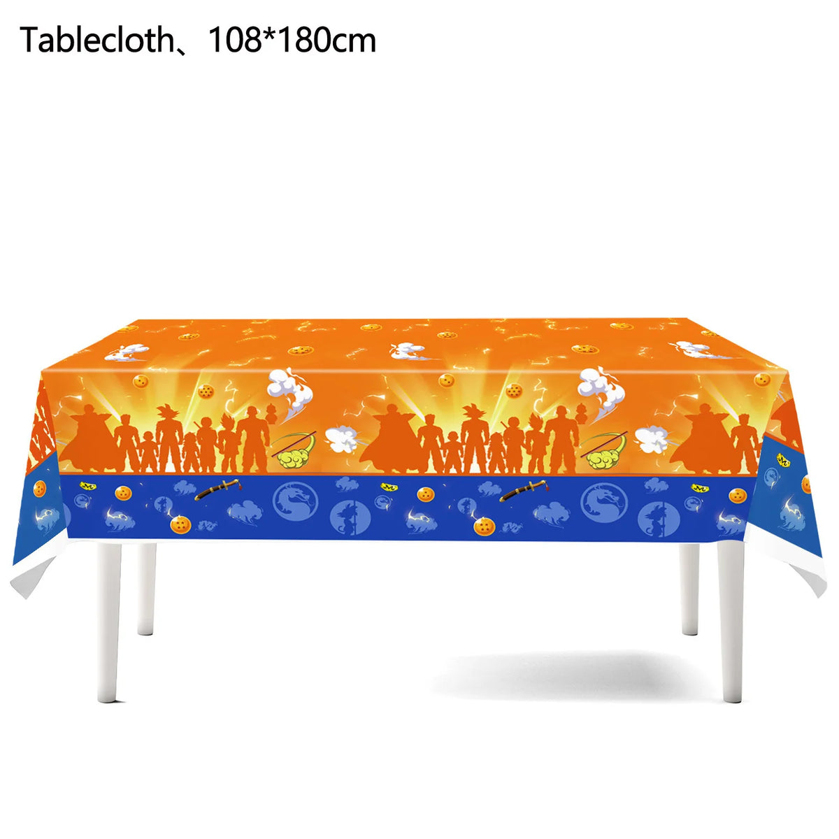 Dragon Ball Z Goku Themed Tablecloth with Matching Party Decor